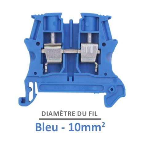 Legrand - Bloc jonction Viking 3 à vis - 1 jonction/1 entrée/1 sortie - bleu - pas 10 - Réf: 037103