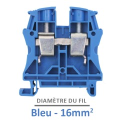 Legrand - Bloc jonction Viking 3 à vis - 1 jonction/1 entrée/1 sortie - bleu - pas 12 - Réf: 037104