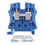 Legrand - Bloc jonction Viking 3 à vis - 1 jonction/1 entrée/1 sortie - bleu - pas 12 - Réf: 037104