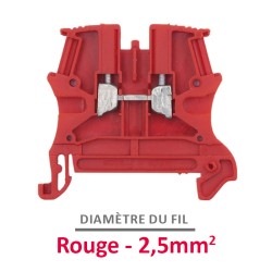 Legrand - Bloc jonction Viking 3 à vis - 1 jonction/1 entrée/1 sortie - rouge - pas 5 - Réf: 037130