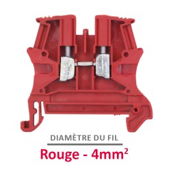 Legrand - Bloc jonction Viking 3 à vis - 1 jonction/1 entrée/1 sortie - rouge - pas 6 - Réf: 037131
