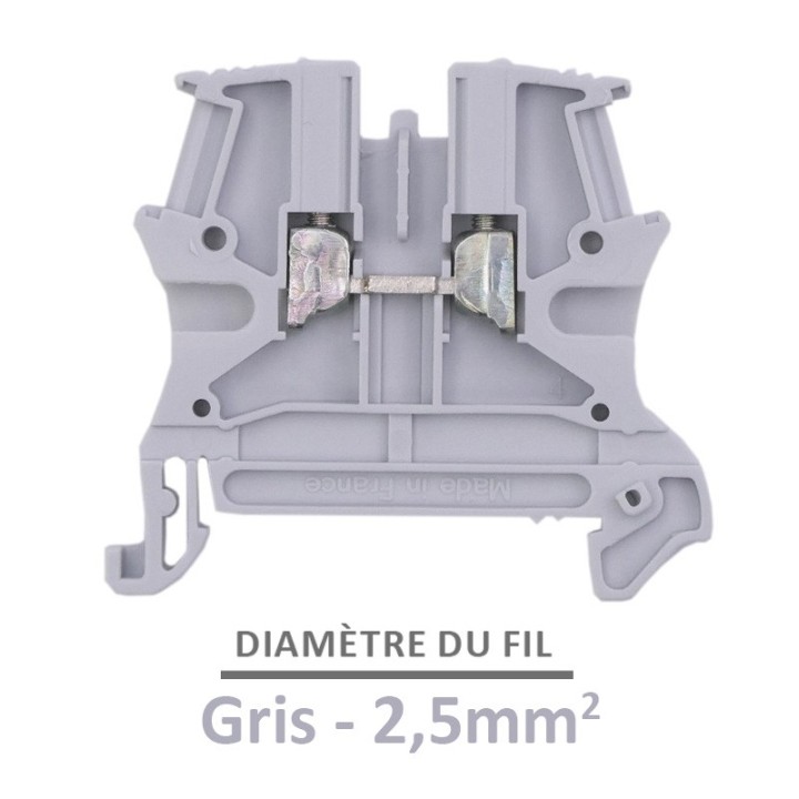 Legrand - Bloc jonction Viking 3 à vis - 1 jonction/1 entrée/1 sortie - gris - pas 5 - Réf: 037160
