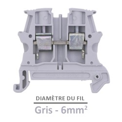 Legrand - Bloc jonction Viking 3 à vis - 1 jonction/1 entrée/1 sortie - gris - pas 8 - Réf: 037162