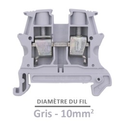 Legrand - Bloc jonction Viking 3 à vis - 1 jonction/1 entrée/1 sortie - gris - pas 10 - Réf: 037163