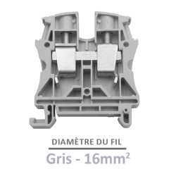 Legrand - Bloc jonction Viking 3 à vis - 1 jonction/1 entrée/1 sortie - gris - pas 12 - Réf: 037164