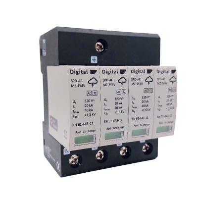 Digital Electric - Parafoudre AC 4P/Imax 40kA/Type II - Réf : 08204