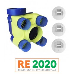 S&P - Kit VMC Hygroréglable - HYDRA ST2 - Bouches à piles et à détection de présence - Habitat du T2 au T5 - Réf : 604011