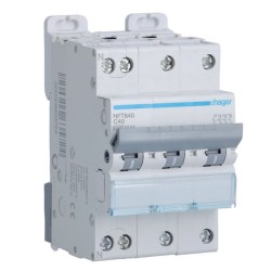 Hager - Disjoncteur 3P+N 6-10kA courbe C - 40A 3 modules - Réf : NFT840