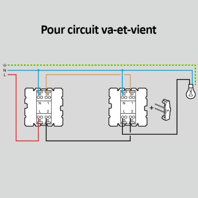 Legrand - Voyant témoin 230V Easy-Led brochable à LEDs blanches pour mécanismes Mosaic - socle orange - Réf : 067685L