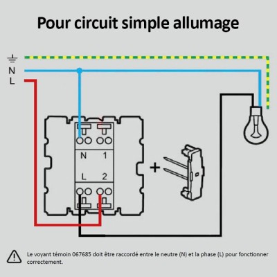 Legrand - Voyant témoin 230 V pour mécanisme Céliane - pour câblage existant - Réf : 067685
