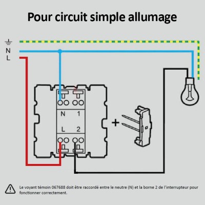 Legrand - Voyant témoin 230 V pour mécanisme Céliane - pour câblage phase distribuée - Réf : 067688