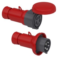 Schneider Mureva - Fiche et Prise industrielles 32 A - 3P+N+T - 380..415 V CA - Connexion vis - IP67 - Réf : PKE32M735-P