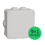 Schneider - Mureva Box - 10 boîtes de dérivation étanches dont 1 OFFERTE- embouts 105x105x55 - blanc polaire - Réf: IMT05025(10)