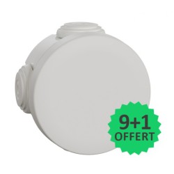 Schneider - Mureva Box - 10 boîtes de dérivation étanches dont 1 OFFERTE - embouts - D60 P40 - blanc polaire - Réf: IMT05021(10)