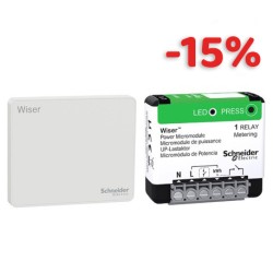 Schneider - Wiser - Kit chauffe-eau connecté : démarrage + mesure consommation - Réf : CCT501730