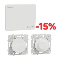 Schneider - Wiser - Kit simulation de présence pour plus de sérénité : automatise volets et éclairage - Réf : CCT520801SP