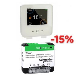 Schneider - Wiser - Pack chauffage pièce supplémentaire : radiateurs électriques - Réf : CCTFR6400-P