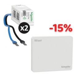 Schneider - Wiser - Kit énergie + solaire : suivi consommation et production - Réf : CCT6080PS