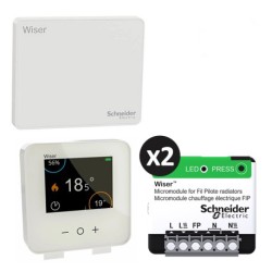 Schneider - Wiser - Thermostat connecté pour radiateurs FIP électriques - Génération 2 - Réf : CCTFR6905FIPG2