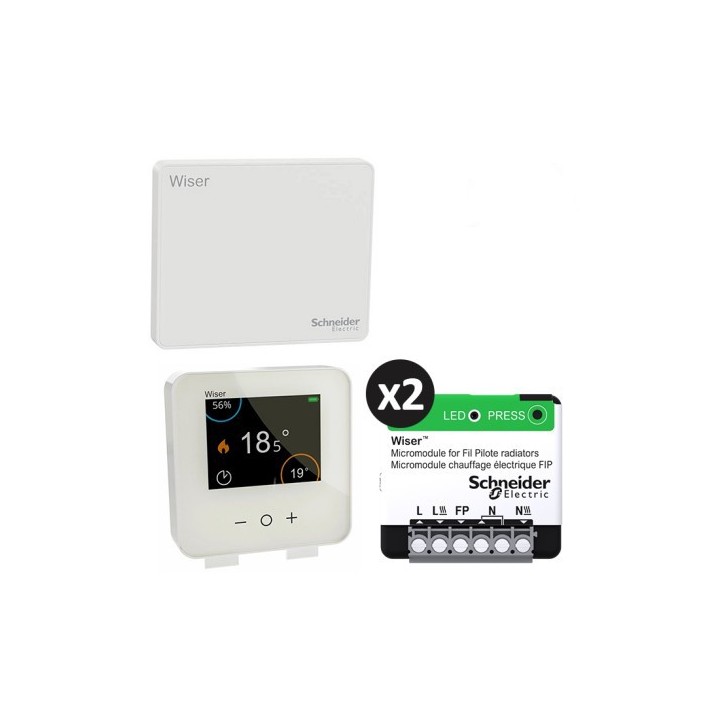 Schneider - Wiser - Thermostat connecté pour radiateurs FIP électriques - Génération 2 - Réf : CCTFR6905FIPG2