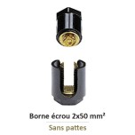 Legrand - Borne écrou 6 pans sans patte avec capacité par borne 2x50mm² - Réf : 034034