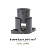 Legrand - Borne écrou 6 pans avec pattes avec capacité par borne 2x50mm² - Réf : 034044