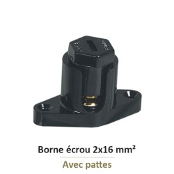 Legrand - Borne écrou 6 pans avec pattes avec capacité par borne 2x16mm² - Réf : 034042