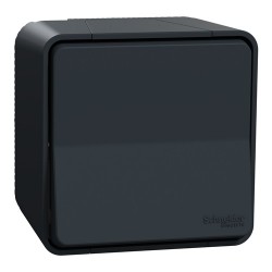 Schneider Mureva Styl - Lot de 11 Va et vient complet saillie dont 1 OFFERT - IP55 - connexion auto - gris - Réf : PBX0013