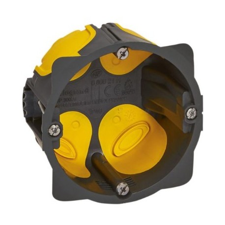 Legrand - Boîte d'encastrement monoposte Eco Batibox - 1 poste Ø67mm - profondeur 40mm - Réf : 090508L