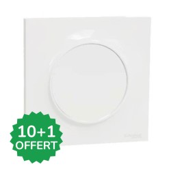 Schneider Odace - Lot de 11 interrupteurs va-et-vient complet dont 1 OFFERT - blanc - Réf: PBX0010