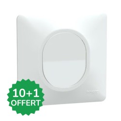 Schneider Ovalis - Lot de 11 interrupteurs va-et-vient complet dont 1 OFFERT - blanc - Réf: PBX0011