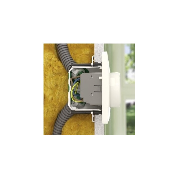 Schneider Multifix Air - Lot de 100 Boîtes d'encastrement étanches à l'air - 1 poste - Prof. 47mm - Réf : IMT35032(100)