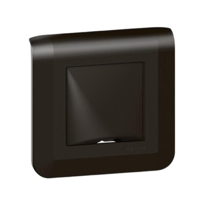 Legrand Mosaic - Sortie de câble Complet - Noir mat - Support à vis - Réf : 079042L-P