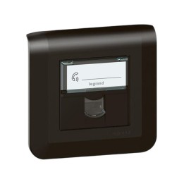 Legrand Mosaic - Prise RJ45 complète catégorie 6 FTP Mosaic 2 modules - Noir mat - Réf : 079176L-P