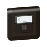 Legrand Mosaic - Prise RJ45 complète catégorie 6 FTP Mosaic 2 modules - Noir mat - Réf : 079176L-P