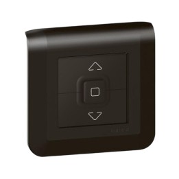 Legrand Mosaic - Interrupteur de volets roulants complet 500W - 2 modules – Noir mat - Support vis - Réf : 079126L-P