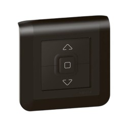Legrand Mosaic - Interrupteur de volets roulants complet 500W - 2 modules – Noir mat - Support vis - Réf : 079126L-P