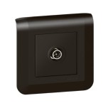 Legrand Mosaic - Prise TV complète - Noir mat - Support à vis - Réf : 099698-P