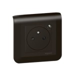Legrand Mosaic - Prise 2P+T avec chargeur Type-C Complet à griffes - 2 modules - Noir mat - Réf : 099449