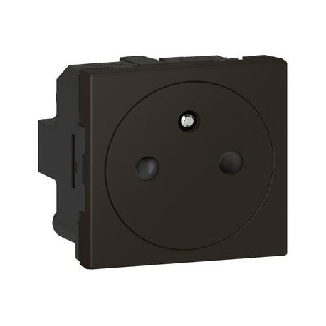 Legrand - Prise de courant 2P+T Surface Mosaic 2 modules avec connexion par bornes automatiques - noir mat - Réf : 079121L