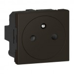 Legrand - Prise de courant 2P+T Surface Mosaic 2 modules avec connexion par bornes automatiques - noir mat - Réf : 079121L
