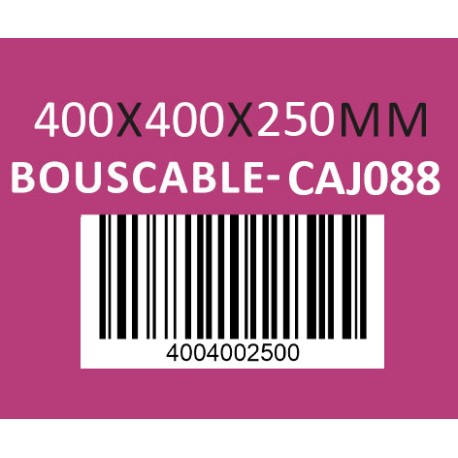 Caisse carton 400 x 400 x 250mm - Réf : BOUSCABLE-CAJ088