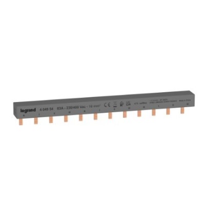 Legrand - Peigne d'alimentation tétrapolaire longueur 12 modules - Réf : 404954