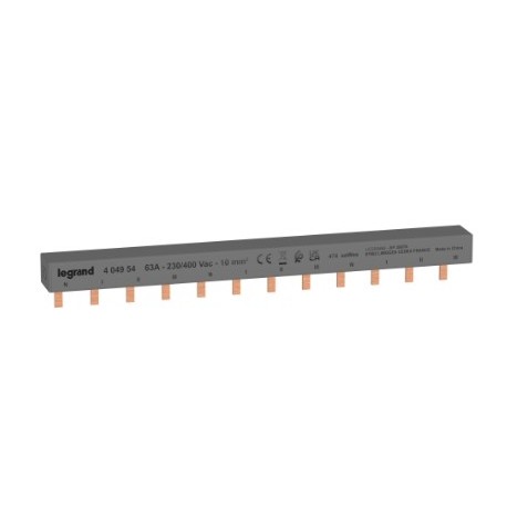 Legrand - Peigne d'alimentation tétrapolaire longueur 12 modules - Réf : 404954