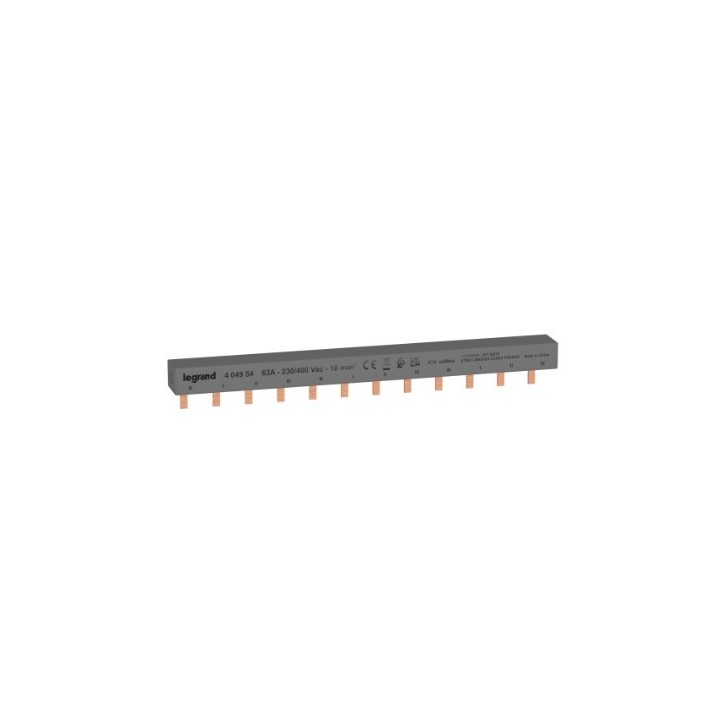Legrand - Peigne d'alimentation tétrapolaire longueur 12 modules - Réf : 404954