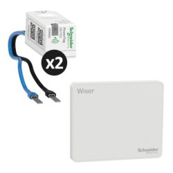 Schneider - Wiser - Kit énergie + solaire : suivi consommation et production - Réf : CCT6080PS