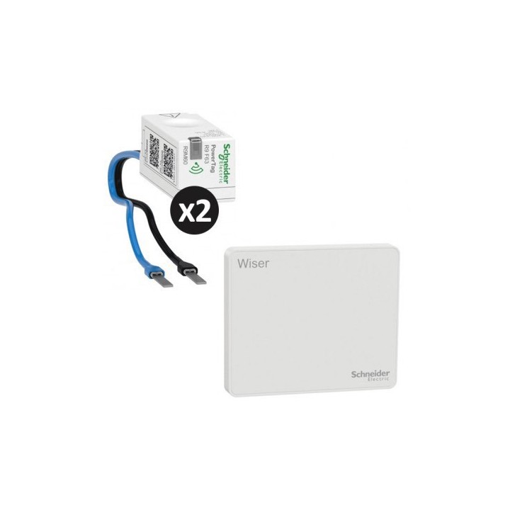 Schneider - Wiser - Kit énergie + solaire : suivi consommation et production - Réf : CCT6080PS