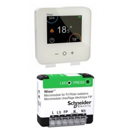 Schneider - Wiser - Pack chauffage pièce supplémentaire : radiateurs électriques - Réf : CCTFR6400-P