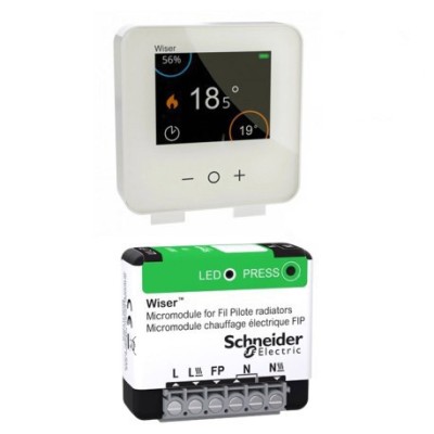 Schneider - Wiser - Pack chauffage pièce supplémentaire : radiateurs électriques - Réf : CCTFR6400-P
