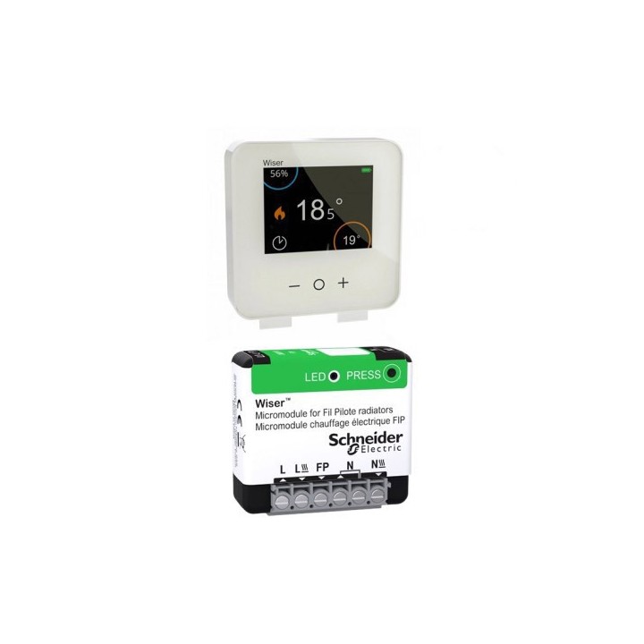 Schneider - Wiser - Pack chauffage pièce supplémentaire : radiateurs électriques - Réf : CCTFR6400-P